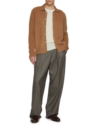 Figure View - Click To Enlarge - PIACENZA 1733 - Spread Collar Wool Overshirt