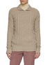 PIACENZA 1733 Criss Crossed Cashmere Cable Knit Sweater