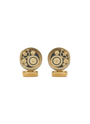 Main View - Click To Enlarge - TATEOSSIAN - Gold-Toned Spinning Gear Carousel Gear Cufflinks