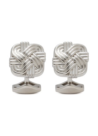 Main View - Click To Enlarge - TATEOSSIAN - Palladium Plated Sterling Silver Quad Knot Cufflinks