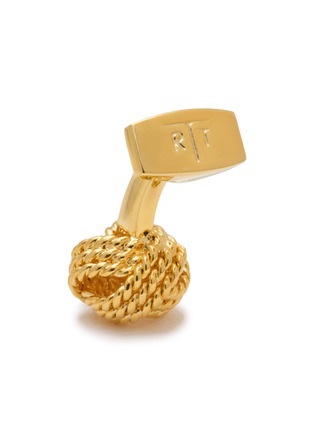 Detail View - Click To Enlarge - TATEOSSIAN - Gold Plated Brass Rope RN Knot Cufflinks