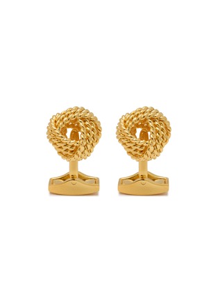 Main View - Click To Enlarge - TATEOSSIAN - Gold Plated Brass Rope RN Knot Cufflinks