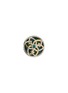 TATEOSSIAN Palladium Gold-Toned Enamel Swarovski Rotating Cutwork Trinity Pin
