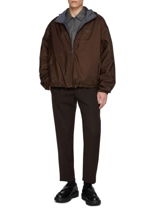 Figure View - Click To Enlarge - PRADA - Reversible Re-Nylon Piuma Hooded Windbreaker