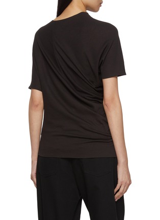 Back View - Click To Enlarge - GIA STUDIOS - Freyd Twisted Cotton T-Shirt