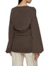 Back View - Click To Enlarge - GIA STUDIOS - Tifa V-Neck Long Sleeve Wool Cashmere Top