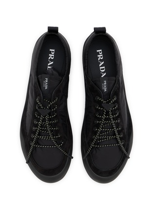 Detail View - Click To Enlarge - PRADA - Speedrock Re-Nylon Suede Men's Sneakers