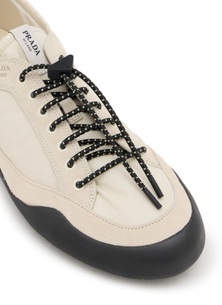 Detail View - Click To Enlarge - PRADA - Speedrock Re-Nylon Suede Men's Sneakers