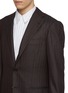 Detail View - Click To Enlarge - RING JACKET - Notch Lapel Single Breasted Milled Herringbone Wool Suit