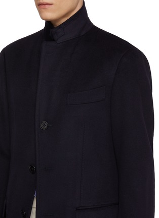  - RING JACKET - Notch Lapel Single Breasted Wool Cashmere Chester Coat