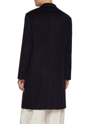 Back View - Click To Enlarge - RING JACKET - Notch Lapel Single Breasted Wool Cashmere Chester Coat