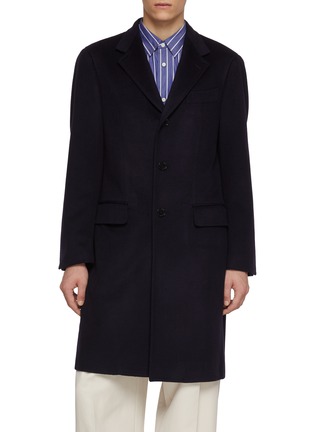 Main View - Click To Enlarge Main View - Click To Enlarge - RING JACKET - Notch Lapel Single Breasted Wool Cashmere Chester Coat