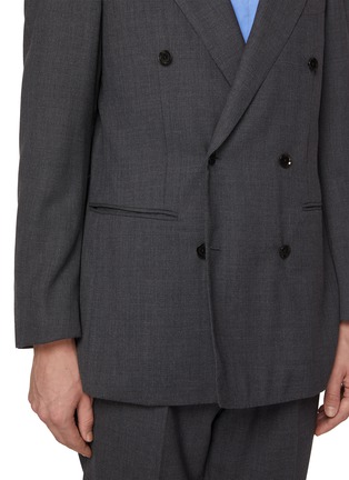 Detail View - Click To Enlarge - RING JACKET - Peak Lapel Double Breasted Wool Blazer