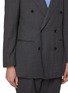 Detail View - Click To Enlarge - RING JACKET - Peak Lapel Double Breasted Wool Blazer