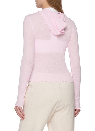 Back View - Click To Enlarge - FP MOVEMENT - Breathe Easy Long Sleeve Hooded Cotton Blend Top