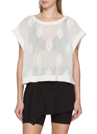 Main View - Click To Enlarge - FP MOVEMENT - My Time Lace Cotton Blend T-Shirt