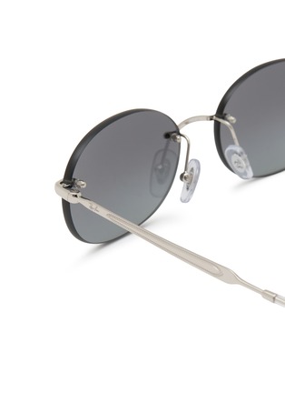 Detail View - Click To Enlarge - RAY-BAN - Metal Oval Sunglasses