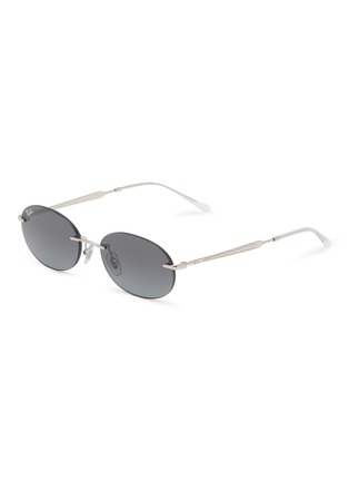 Main View - Click To Enlarge - RAY-BAN - Metal Oval Sunglasses