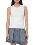Main View - Click To Enlarge - LOEWE - Anagram Embroidered Ribbed Tank Top