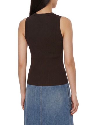 Back View - Click To Enlarge - LOEWE - Anagram Embroidered Ribbed Tank Top