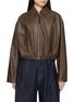 LOEWE Balloon Draped Calfskin Leather Jacket