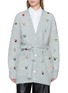 LOEWE Cat Embroidered Belted Cardigan