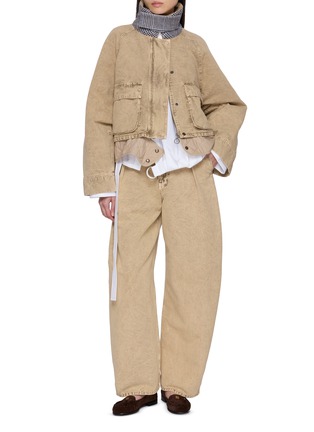 Figure View - Click To Enlarge - LOEWE - Quilted Lining Cotton Wool Denim Jacket