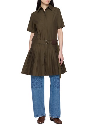 Figure View - Click To Enlarge - LOEWE - Belted Pleated Dress