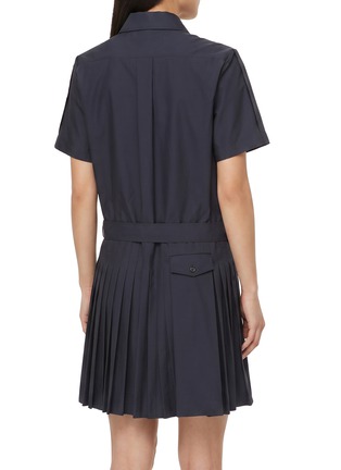 Back View - Click To Enlarge - LOEWE - Pleated Belted Shirt Dress