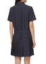 Back View - Click To Enlarge - LOEWE - Pleated Belted Shirt Dress