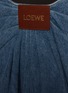  - LOEWE - Asymmetric Draped Leather Patch Washed Denim Jeans