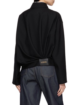 Back View - Click To Enlarge - LOEWE - Back Draped Balloon Wool Jacket