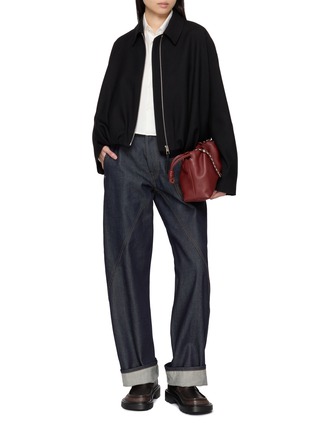 Figure View - Click To Enlarge - LOEWE - Back Draped Balloon Wool Jacket