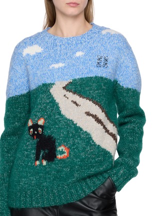  - LOEWE - Cat Painting Knit Sweater