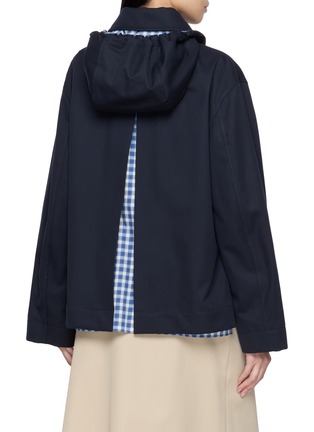 Back View - Click To Enlarge - LOEWE - Hooded Split Back Cotton Silk Parka