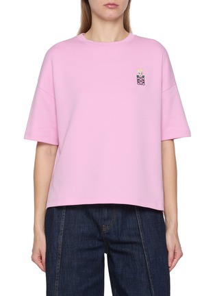 Main View - Click To Enlarge - LOEWE - x Louis Wain Cat Anagram Embroidery T-Shirt