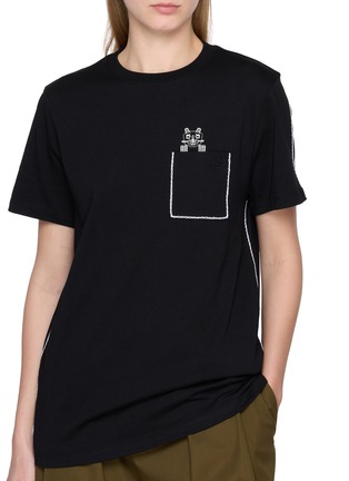  - LOEWE - Cat Embroidered Pocket T-shirt