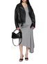 Figure View - Click To Enlarge - LOEWE - Asymmetrical Belted Cotton Blend Tank Dress