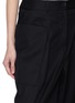  - LOEWE - Front Pleated Cropped Cotton Silk Pants
