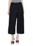 LOEWE Front Pleated Cropped Cotton Silk Pants