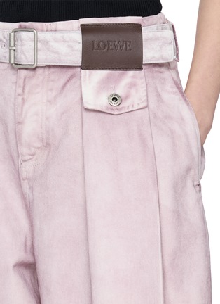  - LOEWE - Belted Front Pleat Denim Jeans