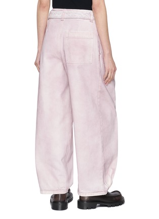 Back View - Click To Enlarge - LOEWE - Belted Front Pleat Denim Jeans