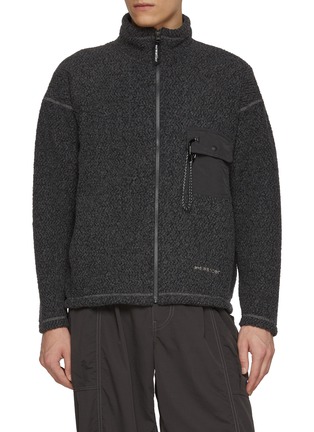 Main View - Click To Enlarge - AND WANDER - Jacquard Zipped Jacket