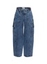 Main View - Click To Enlarge - ALAÏA - Dark Wash Denim Cargo Pants