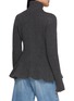 Back View - Click To Enlarge - ALAÏA - Peplum Knit Cardigan