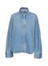 ALAÏA Light Wash Denim Shirt Jacket