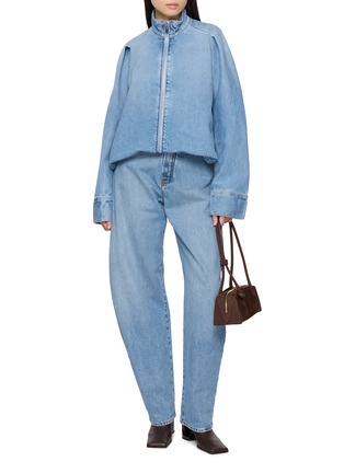 Figure View - Click To Enlarge - ALAÏA - Light Wash Denim Shirt Jacket
