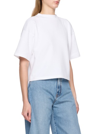 Front View - Click To Enlarge - ALAÏA - Boxy Cotton Blend T-Shirt