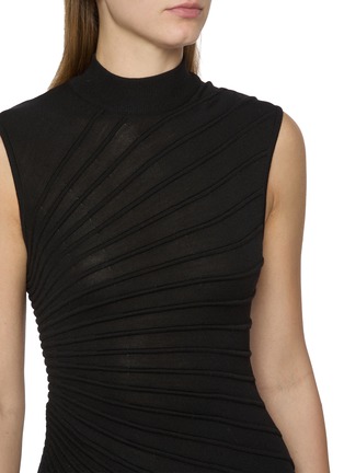  - ALAÏA - Asymmetrical Sculpted Rib Wool Dress