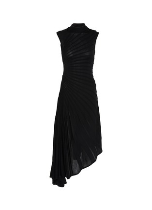 Main View - Click To Enlarge - ALAÏA - Asymmetrical Sculpted Rib Wool Dress